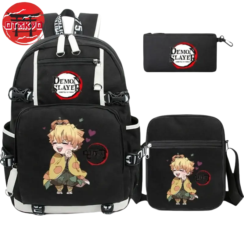 Rucksack mit Federmäppchen und Tasche Zenitsu - Demon Slayer™