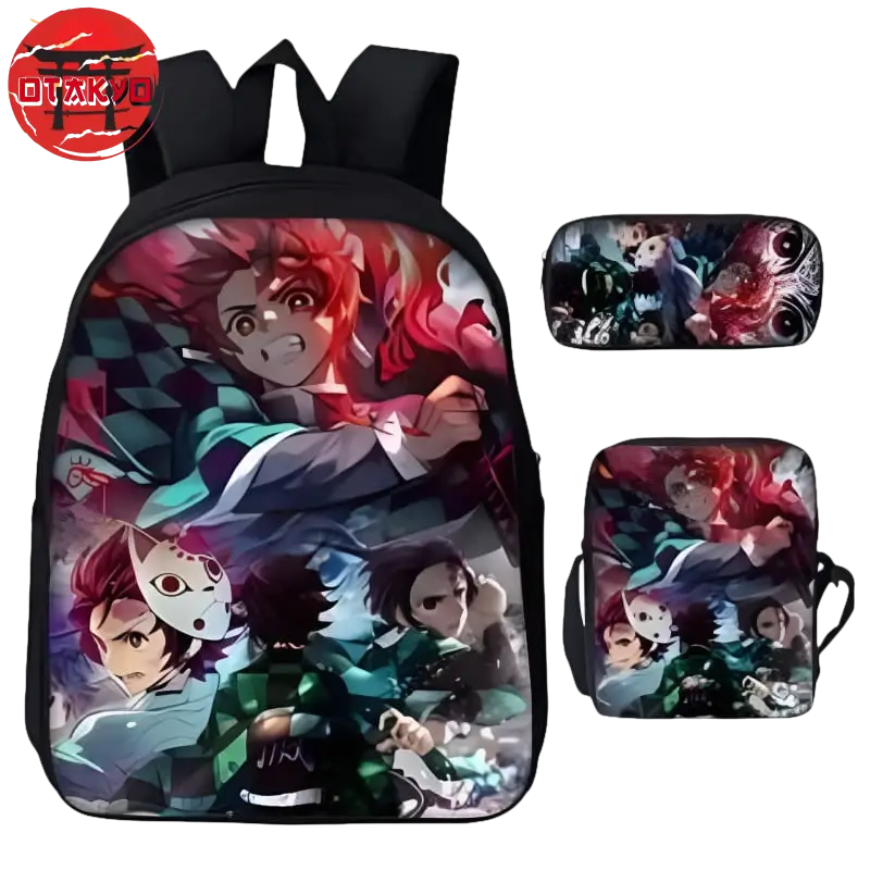 Rucksack mit Federmäppchen und Umhängetasche Kamado Tanjiro - Demon Slayer™
