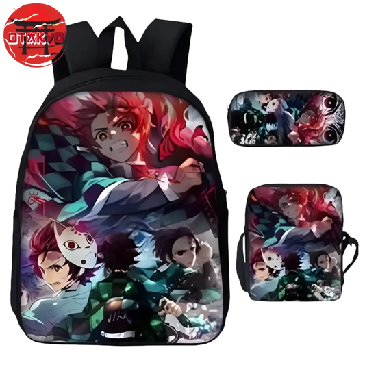 Rucksack mit Federmäppchen und Umhängetasche Kamado Tanjiro - Demon Slayer™