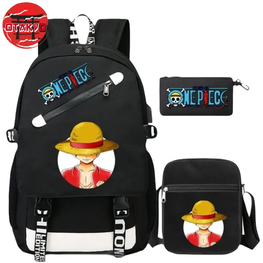 Rucksack mit Federmäppchen und Umhängetasche Luffy Strohhut - One Piece™
