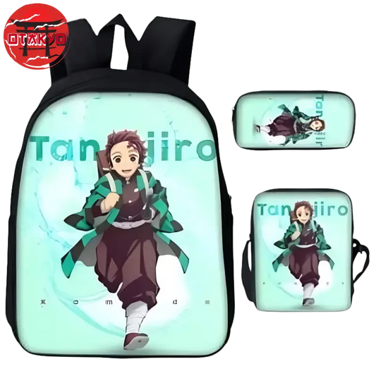 Rucksack mit Federmäppchen und Umhängetasche Tanjiro - Demon Slayer™