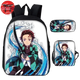 Rucksack mit Federmäppchen und Umhängetasche Tanjiro Der Wasserpfeiler - Demon Slayer™