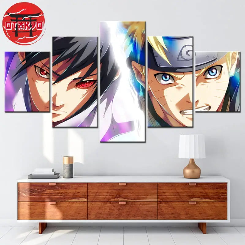 Sasuke & Naruto Duell der Schicksale Gemälde - Naruto Shippuden™