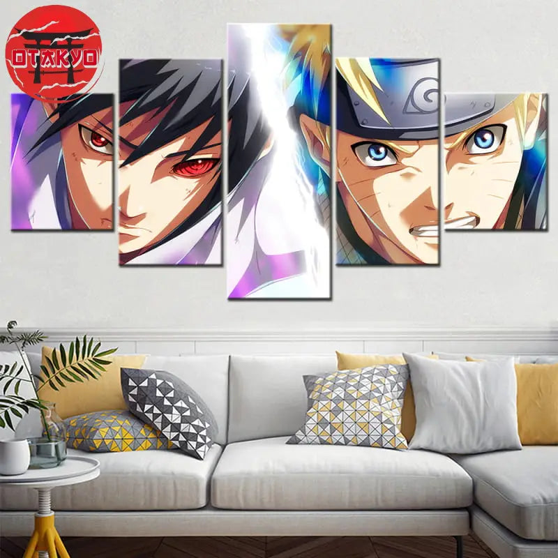 Sasuke & Naruto Duell der Schicksale Gemälde - Naruto Shippuden™