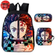 Tanjiro der Dämonenjäger Rucksack mit Federmäppchen und Umhängetasche - Demon Slayer™