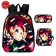 Tanjiro Kamado Feuertanz Rucksack mit Federmäppchen und Umhängetasche - Demon Slayer™