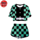 Tanjiro Kamado Schlafanzug Grün und Schwarz - Demon Slayer™