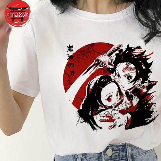 Tanjiro mit Nezuko T-Shirt - Demon Slayer™