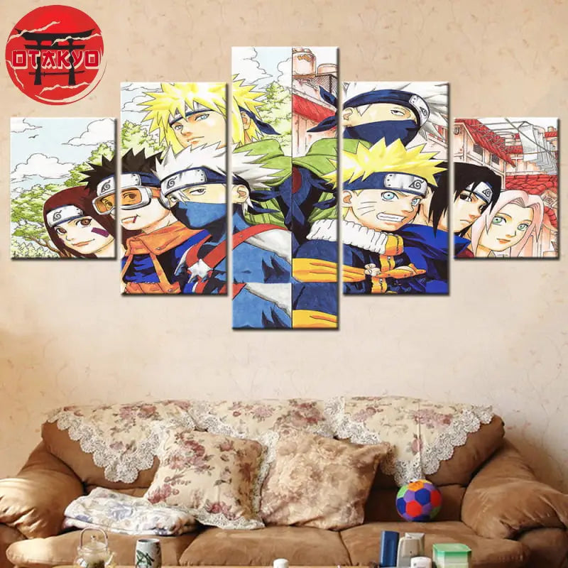 Team 7 1. und 2. Generation Gemälde - Naruto Shippuden™