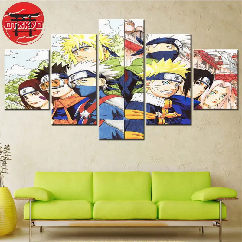 Team 7 1. und 2. Generation Gemälde - Naruto Shippuden™
