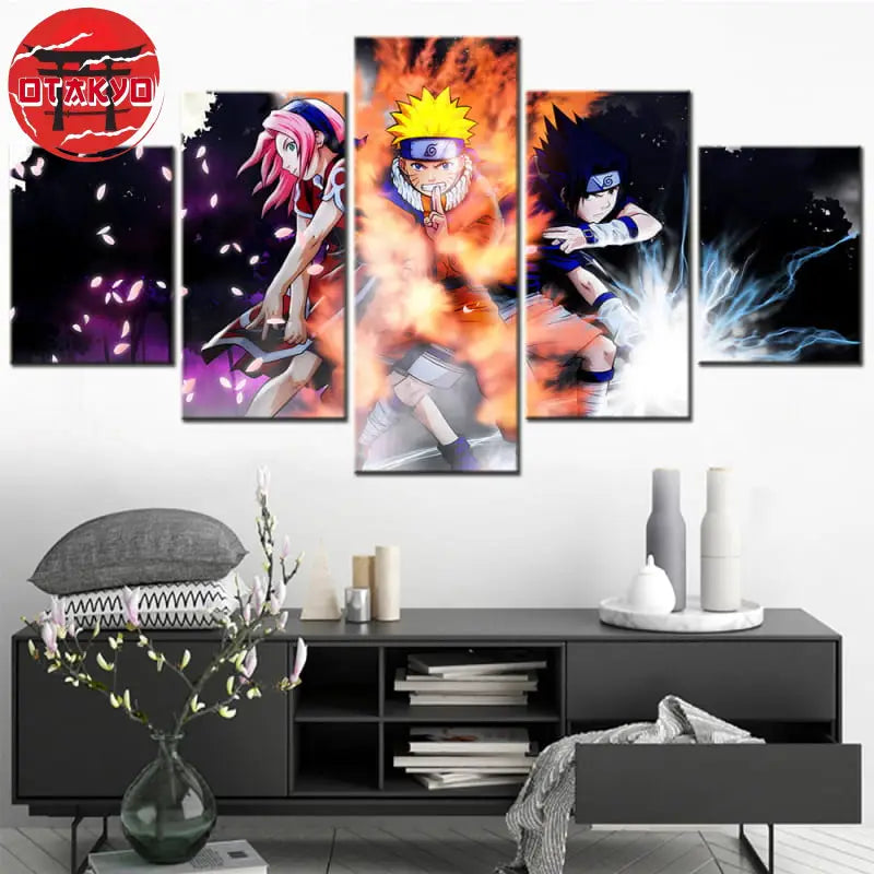 Team 7 Signatur-Angriff Gemälde - Naruto Shippuden™