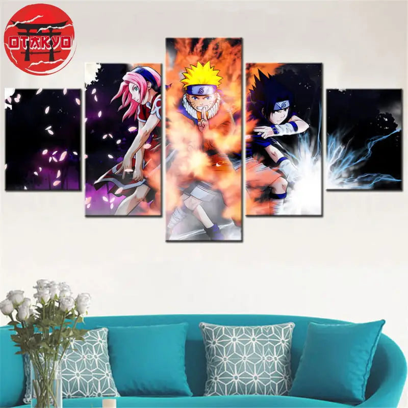 Team 7 Signatur-Angriff Gemälde - Naruto Shippuden™