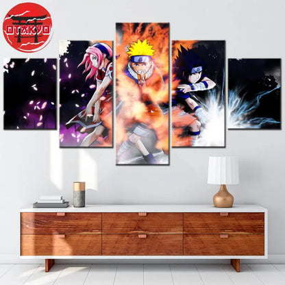 Team 7 Signatur-Angriff Gemälde - Naruto Shippuden™