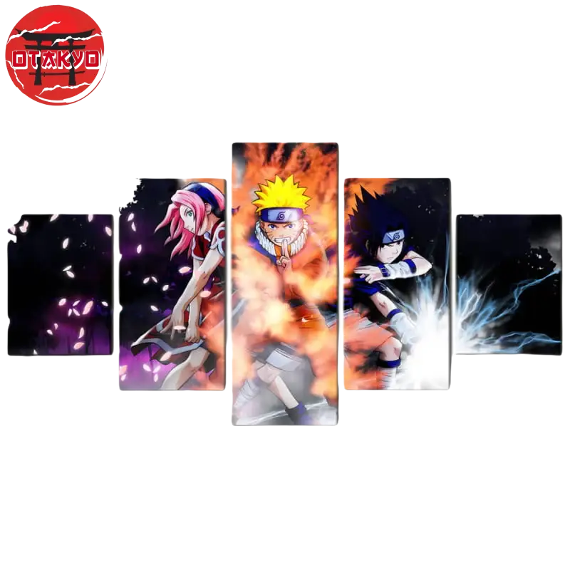 Team 7 Signatur-Angriff Gemälde - Naruto Shippuden™