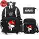 Uchiha Rucksack mit Federmäppchen und Tasche - Naruto Shippuden™
