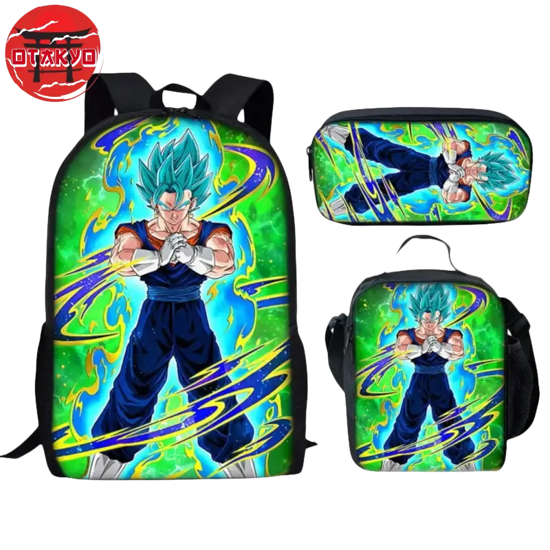 Vegeto SSJ Blue Rucksack mit Federmäppchen und Tasche - Dragon Ball Z™