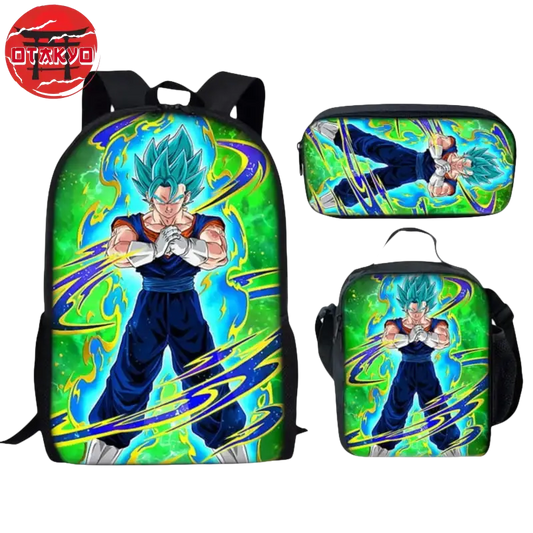 Vegeto SSJ Blue Rucksack mit Federmäppchen und Tasche - Dragon Ball Z™